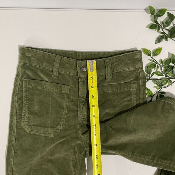 Free People Olive Green Corduroy Pants Size 0 - Picture 16 of 16